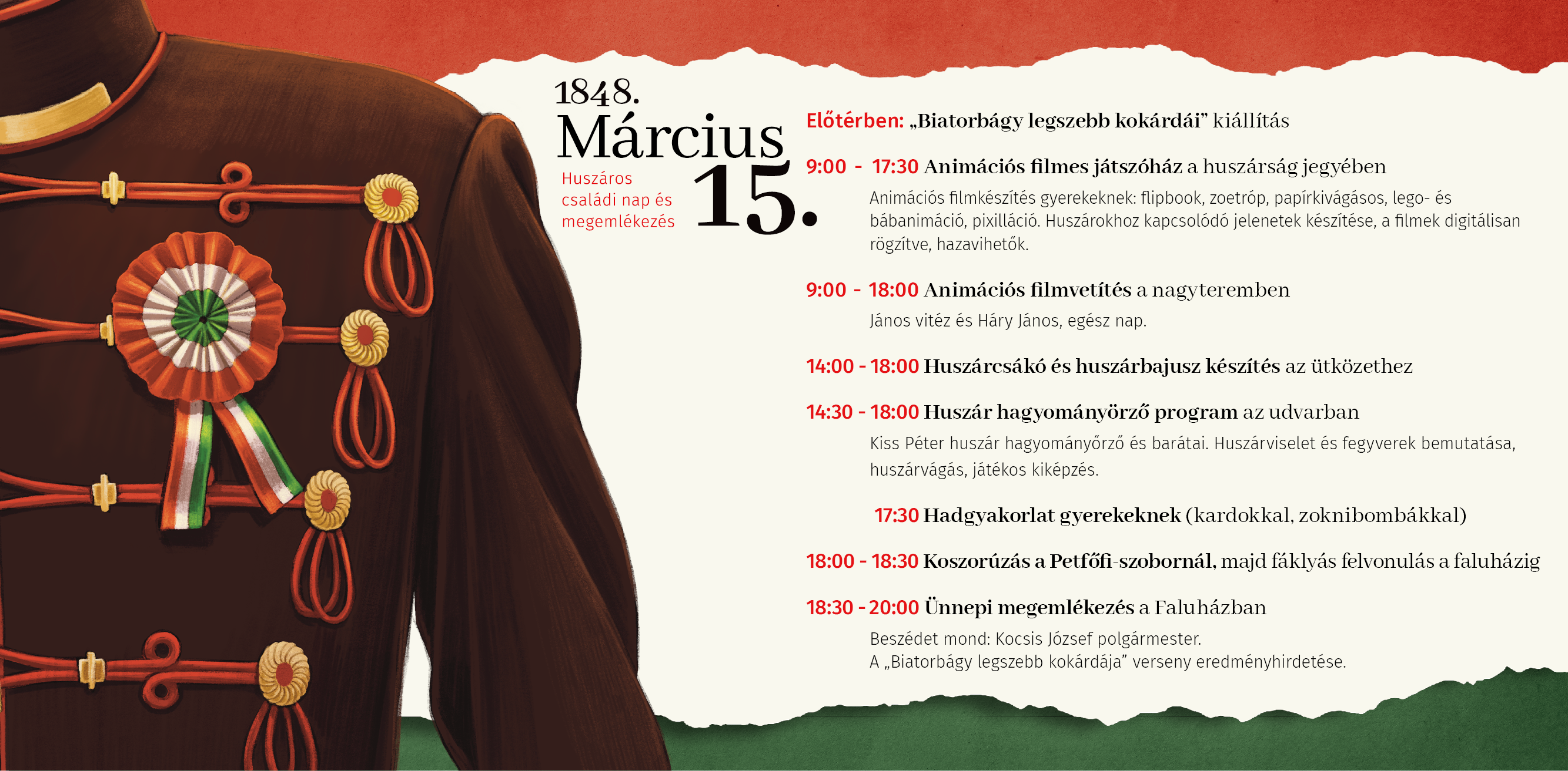 Huszáros családi nap és megemlékezés – program